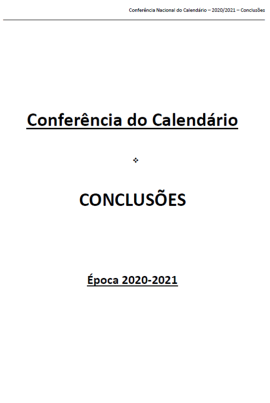 Conferência do Calendário 2020 2021 FPB
